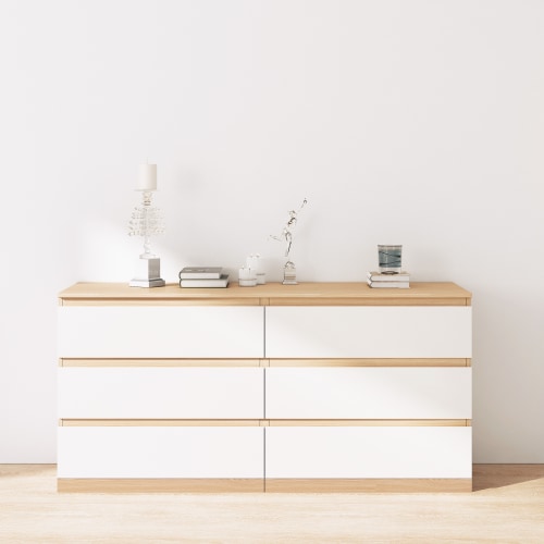 White stained oak chest of drawers best sale